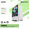 Keytech Shield Mid Tower Gaming PC Case White