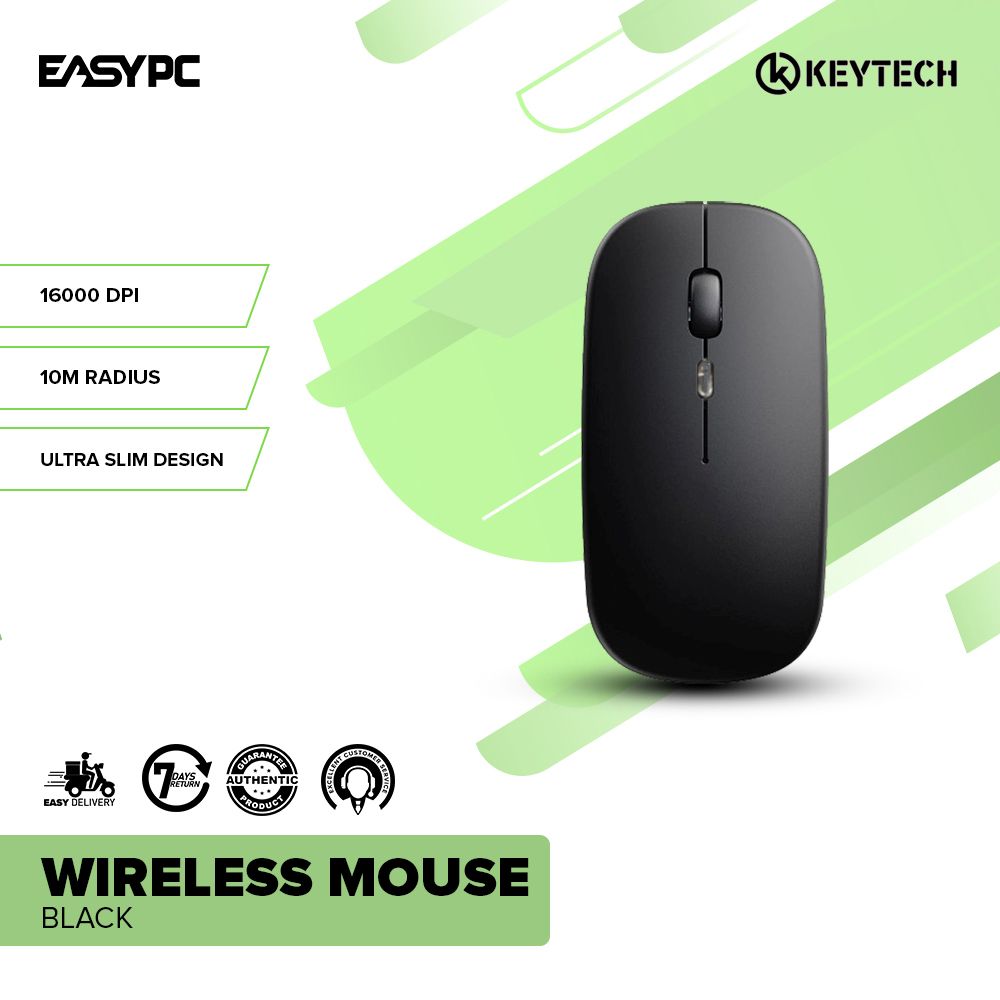 Keytech Wireless Mouse Black-a