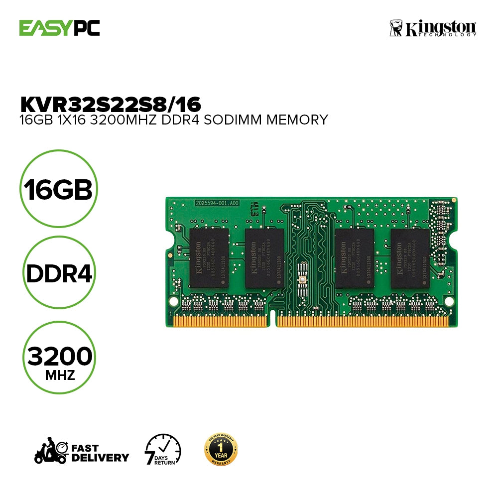 Kingston KVR32S22S8/16 16gb 1x16 3200mhz Low-power auto self