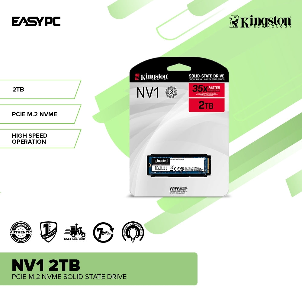 Kingston NV1 PCIe M.2 3.0 NVME 500GB, 250GB, 1TB, 2TB and NV2 PCIe