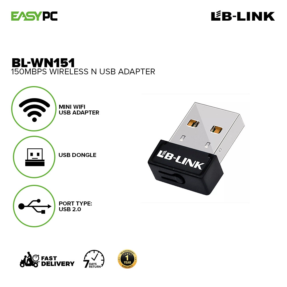 LB Link BL-WN151 150Mbps Wireless N USB Adapter3