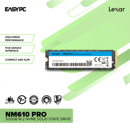 Lexar NM610 Pro 500gb M.2 NVME Solid State Drive