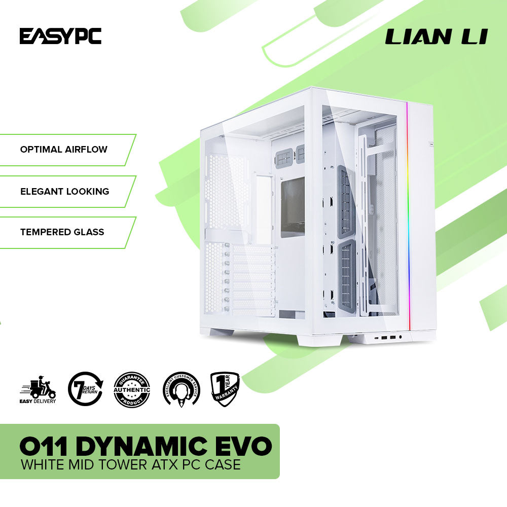 Lian Li O11 Dynamic Evo White Mid Tower ATX PC Case