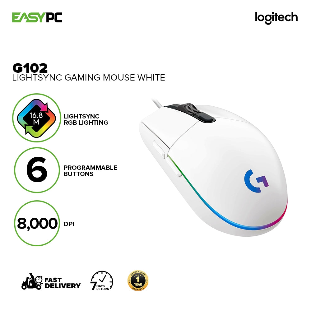 Mouse logitech g102 lightsync best sale