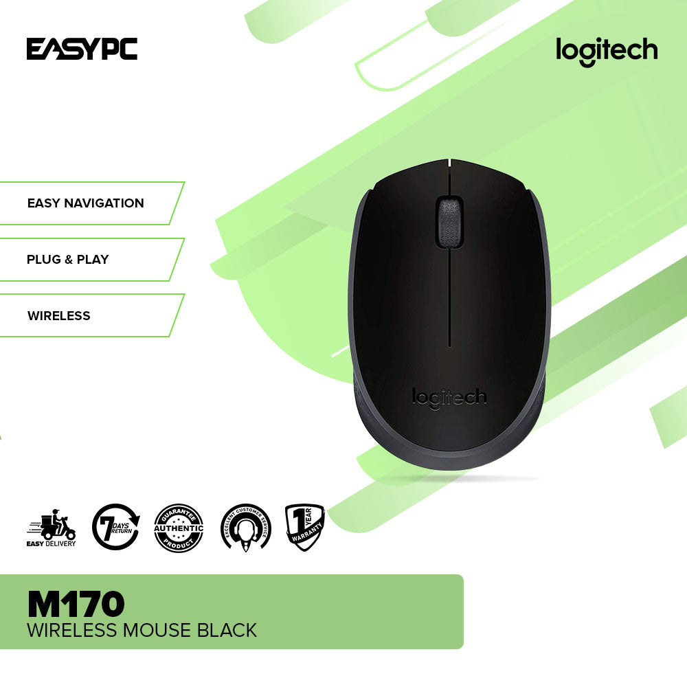 Logitech M170 Wireless Mouse Black-a