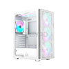 Montech X3 Mesh White ATX Case with 3*140mm, 3*120mm LED Rainbow Fans Flexible Component Support PC Case 17LIG MO472609