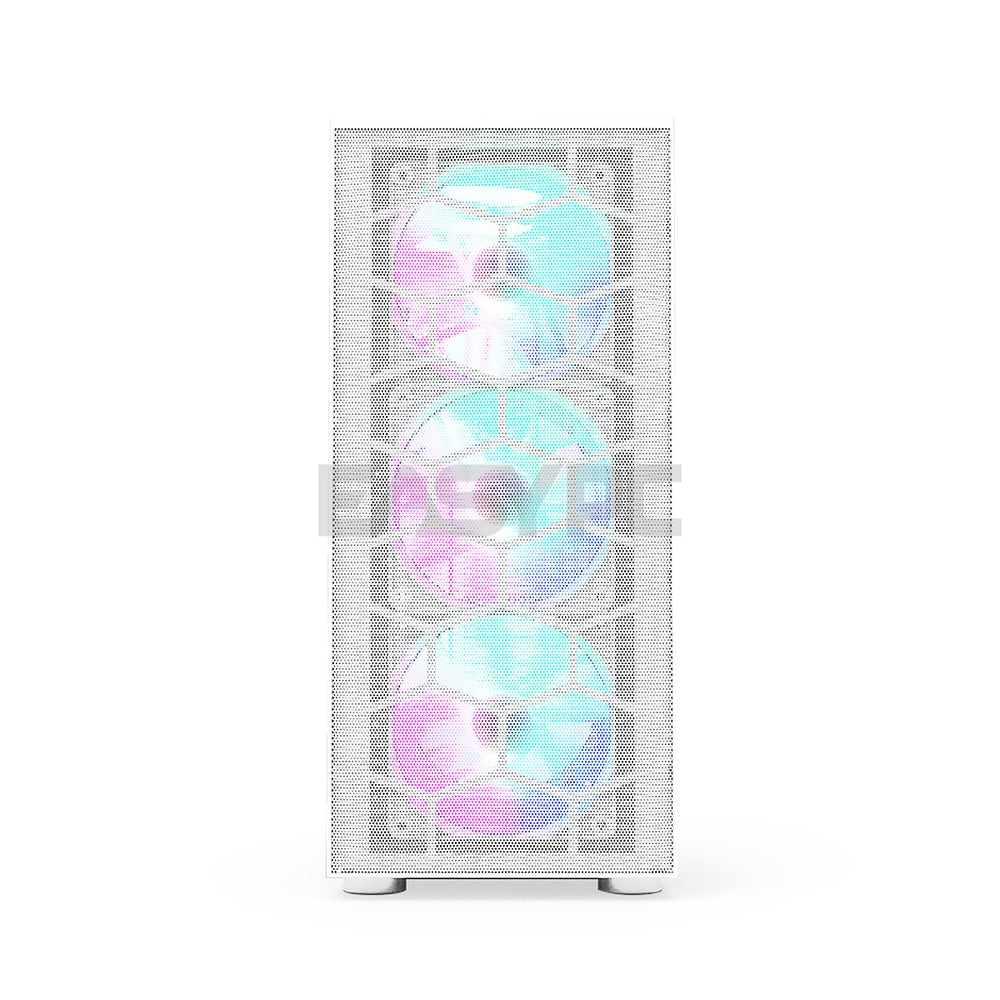 Montech X3 Mesh White ATX Case with 3*140mm, 3*120mm LED Rainbow Fans Flexible Component Support PC Case 17LIG MO472609