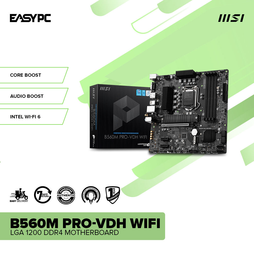 MSI B560M PRO-VDH WIFI LGA 1200 DDR4 Gaming Motherboard – EasyPC