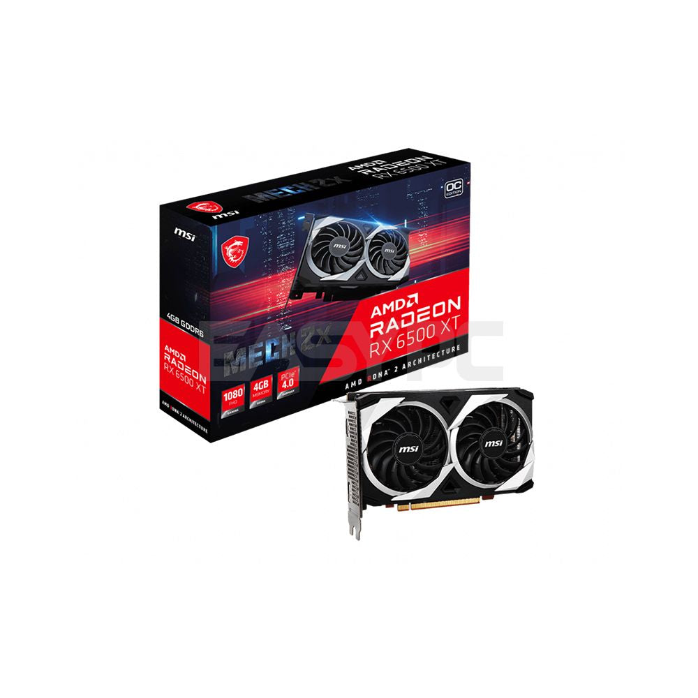 MSI Rx 6500xt Mech 2x OC 4GB 64-bit GDDR6 Graphics Card – EasyPC