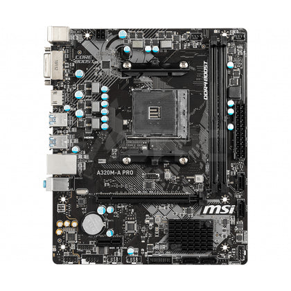 MSI A320M A Pro 3200mhz AM4 DDR4 Gaming Motherboard-b
