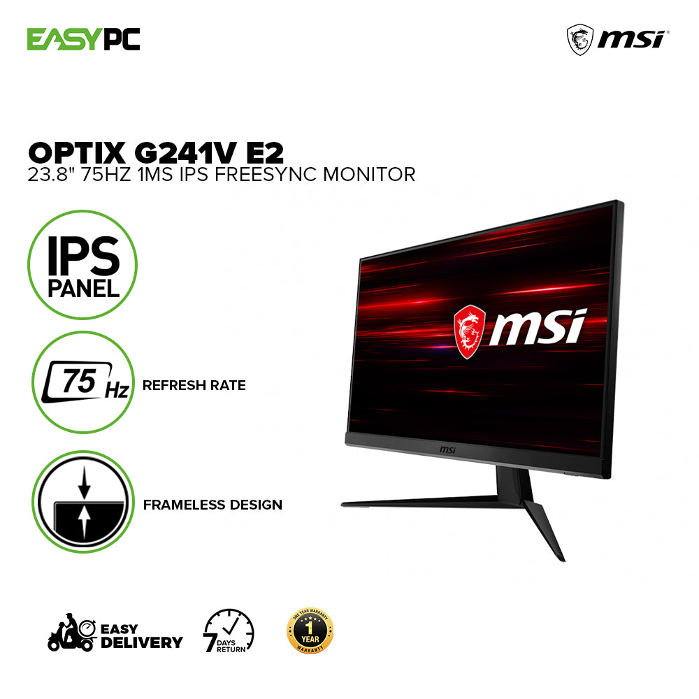 MSI Optix G241V E2 23.8" 75Hz 1ms IPS Freesync Monitor-a