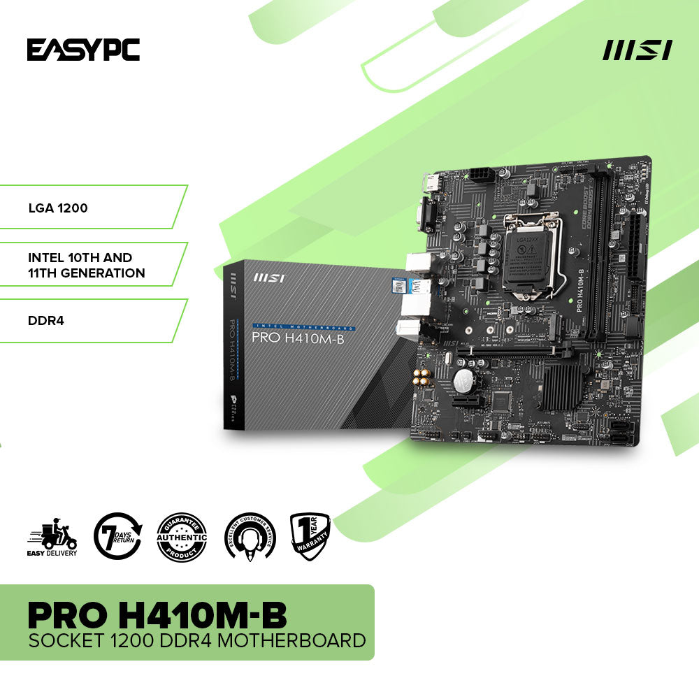 MSI PRO H410M-B Socket 1200 Ddr4 Motherboard - Main Image