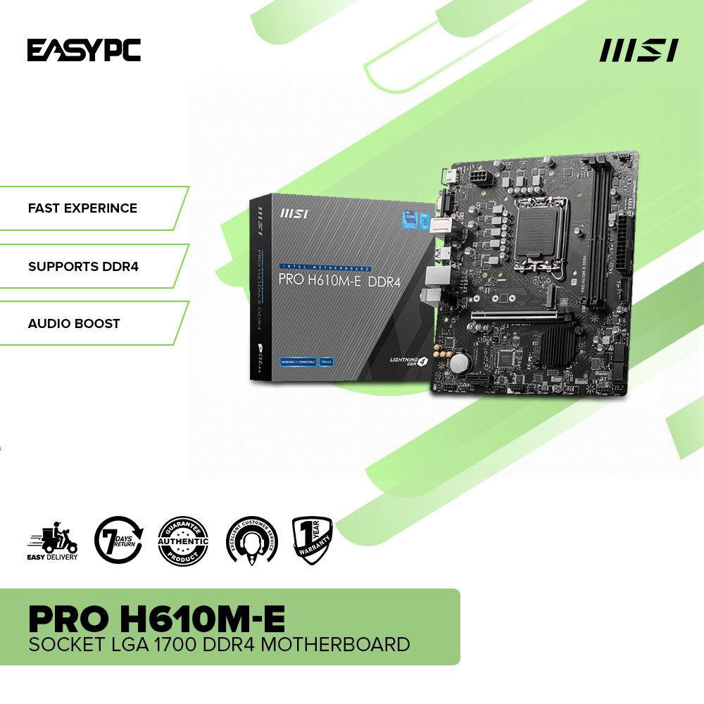 MSI PRO H610M-E Socket LGA 1700 Ddr4 Lightning Gen PCI-E User