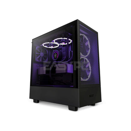 NZXT H5 Flow Black Compact Mid Tower Airflow Case-a