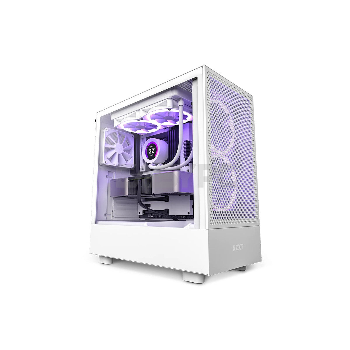 NZXT H5 Flow Black and White Compact Mid Tower Airflow SGCC Steel, Tem –  EasyPC