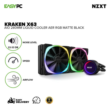 Nzxt Kraken X63 Aer RGB Black