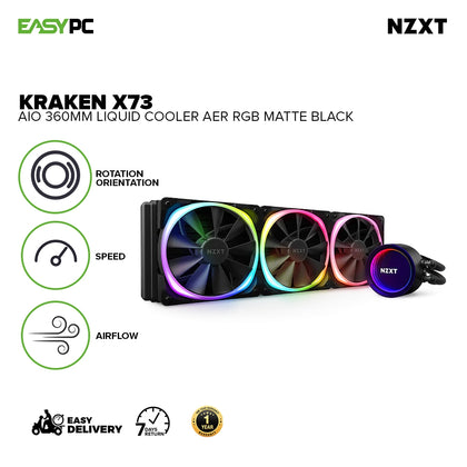 Nzxt Kraken X73 Aer RGB Matte Black