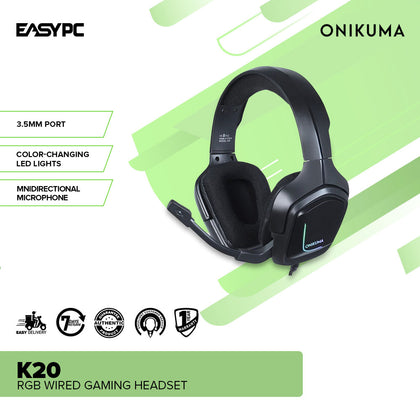 Onikuma K20 RGB Wired Gaming Headset