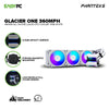 Phanteks Glacier One 360MPH White RGB 3X Silent 120mm MP PWM Fans, High Performance, AIO Liquid CPU Cooler 4JTP PHPH2466
