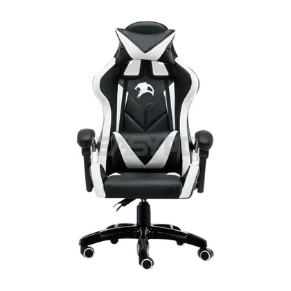 Panther Nightfall Series Nylon Legs Fabric Gaming Chair Black White-a