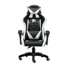 Panther Nightfall Series Nylon Legs Fabric Gaming Chair Black White-a