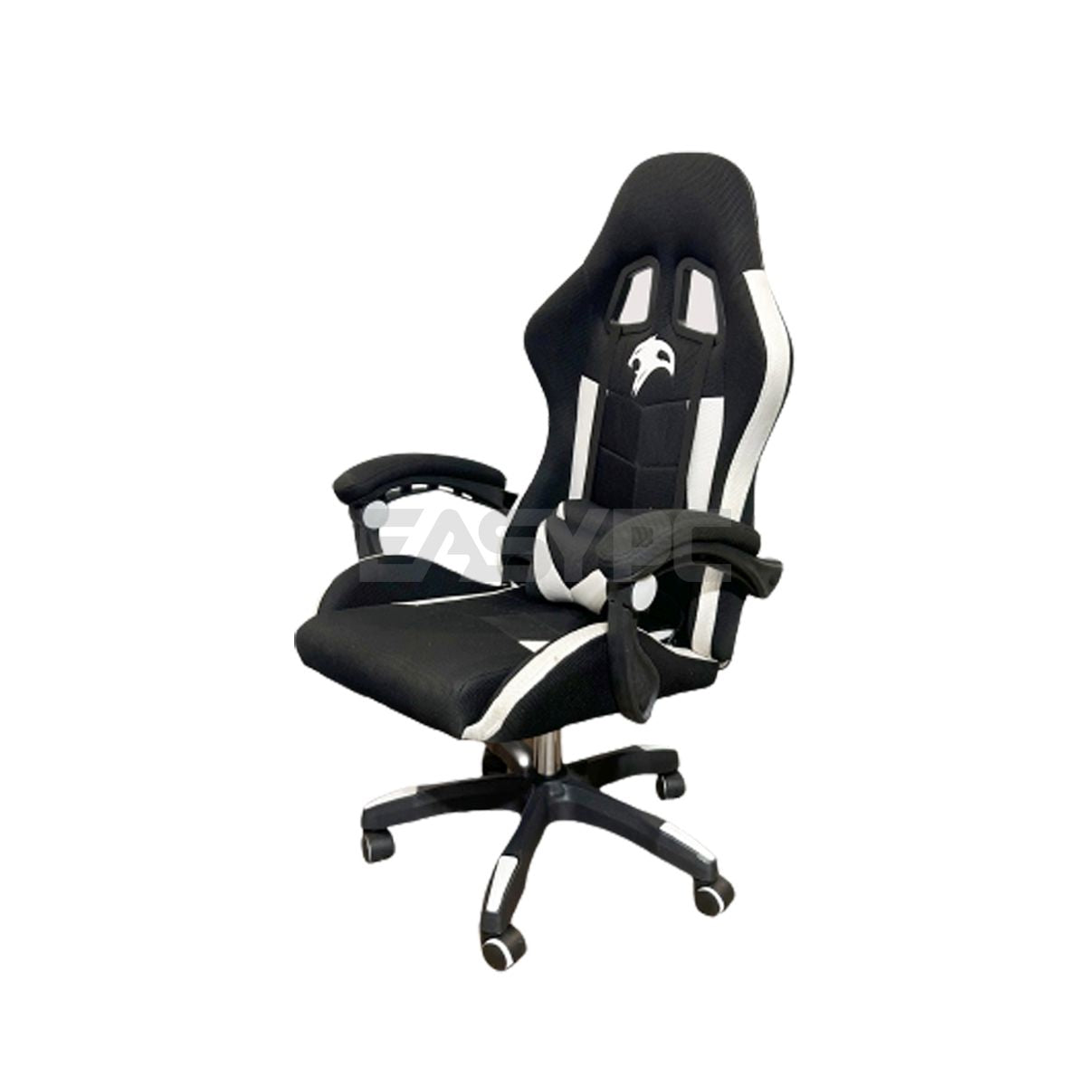 Panther Nightfall Series Nylon Legs Fabric Gaming Chair Black White