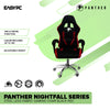 Panther Nightfall Series Steel Legs Fabric Gaming Chair Black Red