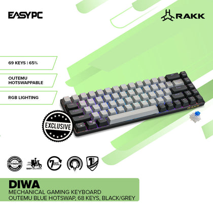 RAKK DIWA Mechanical Gaming Keyboard Outemu Blue B/G