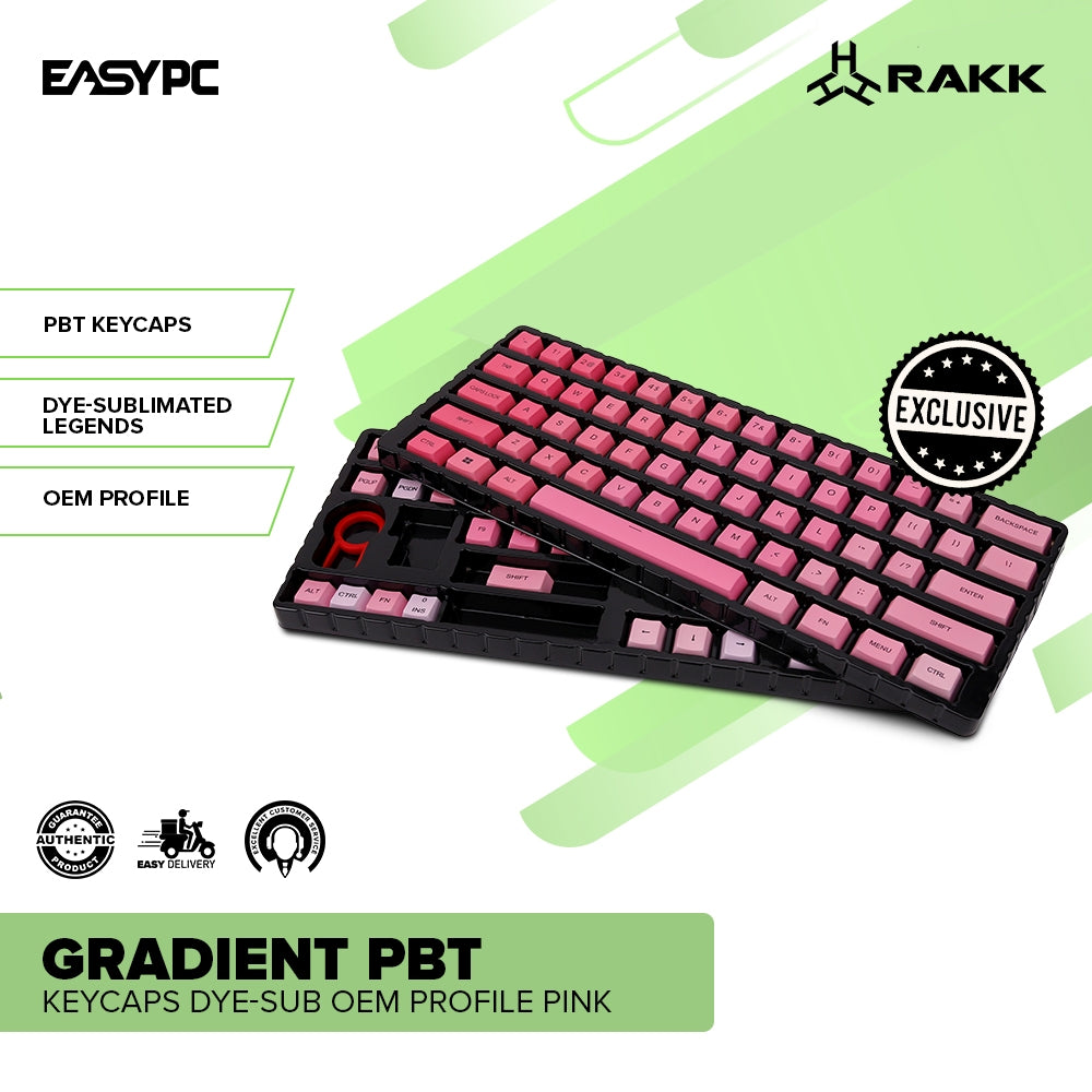 RAKK GRADIENT PBT Keycaps Dye-Sub OEM Profile Blue, Green, or Pink – EasyPC
