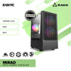 RAKK MIRAD Matx Black Tempered Glass Gaming PC Case