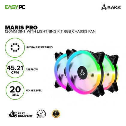 RAKK Maris Pro 120mm 3in1 with Lightning Kit RGB