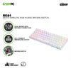 Royal Kludge RK61 ABS Double Shot Keycaps, White & Black Case, Blue & Brown Switch RGB Mechanical Gaming Keyboard  4JTP