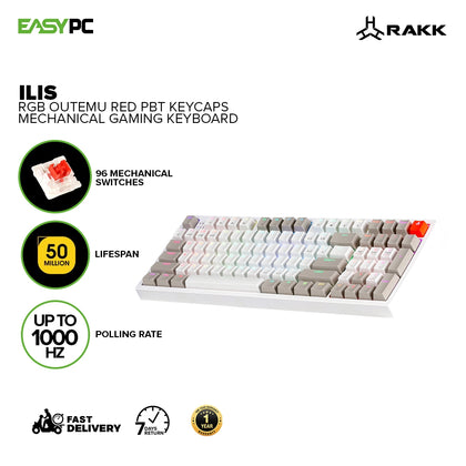 Daug Key RAKK DAUG 96 Keys Wired Keyboard|Hotswappable|Rainbow – EasyPC