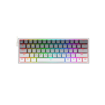 Redragon K617 FIZZ 60% Wired RGB Gaming Keyboard ,Blue Switch, Gradient Grey-a