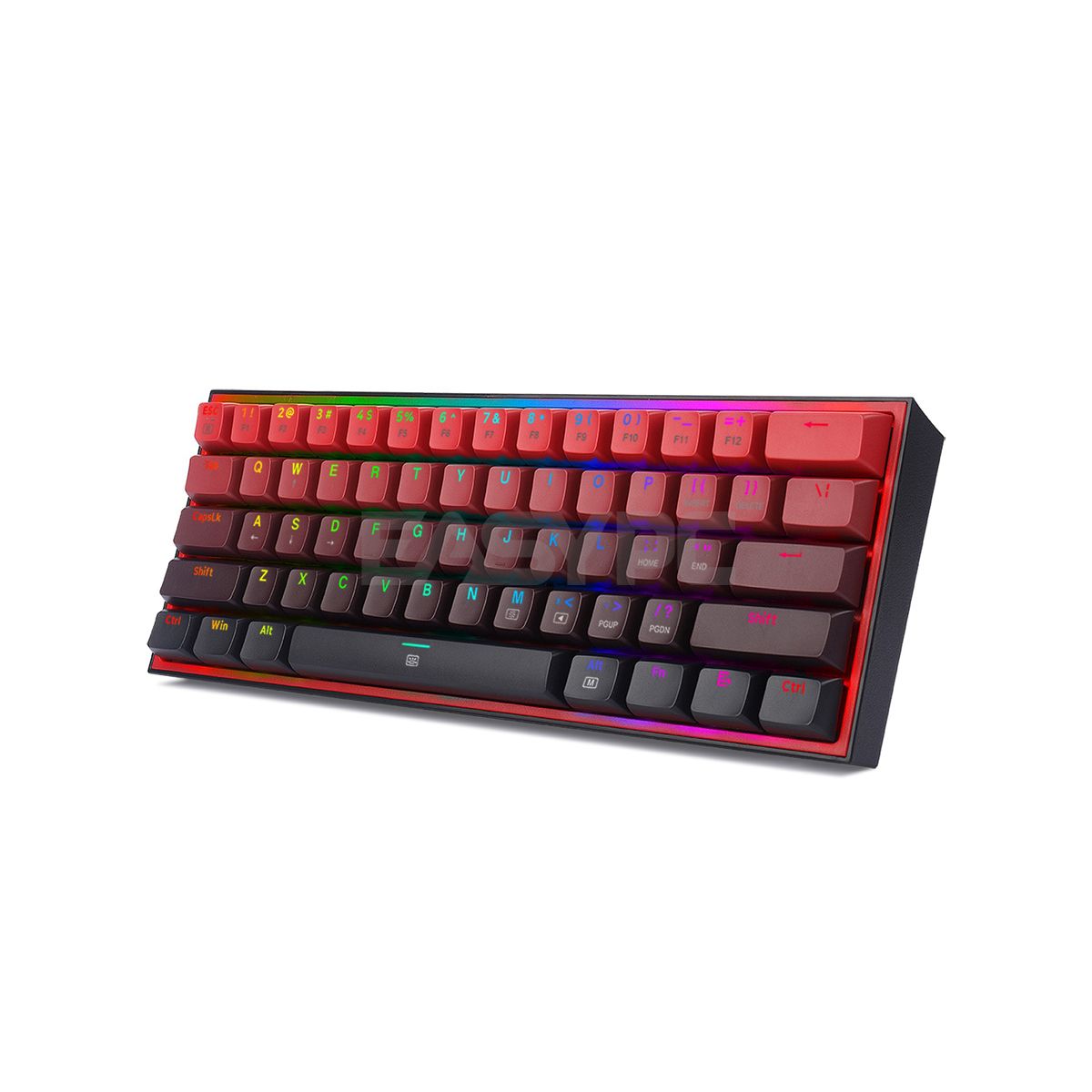 Redragon K617 FIZZ 60% Wired RGB Gaming Keyboard ,Blue Switch, Gradient Red-a