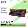 Redragon K617 FIZZ 60% Wired RGB Gaming Keyboard ,Blue Switch, Gradient Red