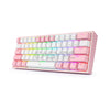 Redragon K617 FIZZ 60% Wired RGB Gaming Keyboard White and Pink-b