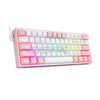 Redragon K617 FIZZ 60% Wired RGB Gaming Keyboard White and Pink-d