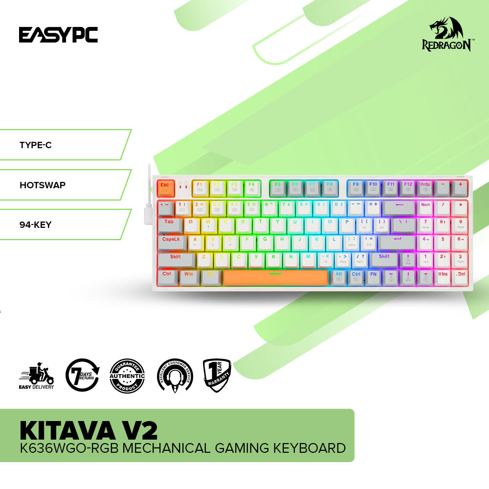 Redragon K636WGO-RGB KITAVA V2 Mechanical Gaming Keyboard-a