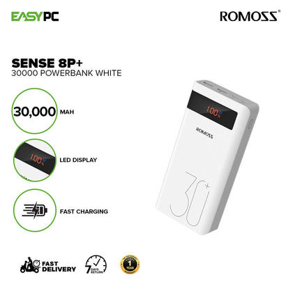 Romoss Sense 8p+ 30000 Powerbank White