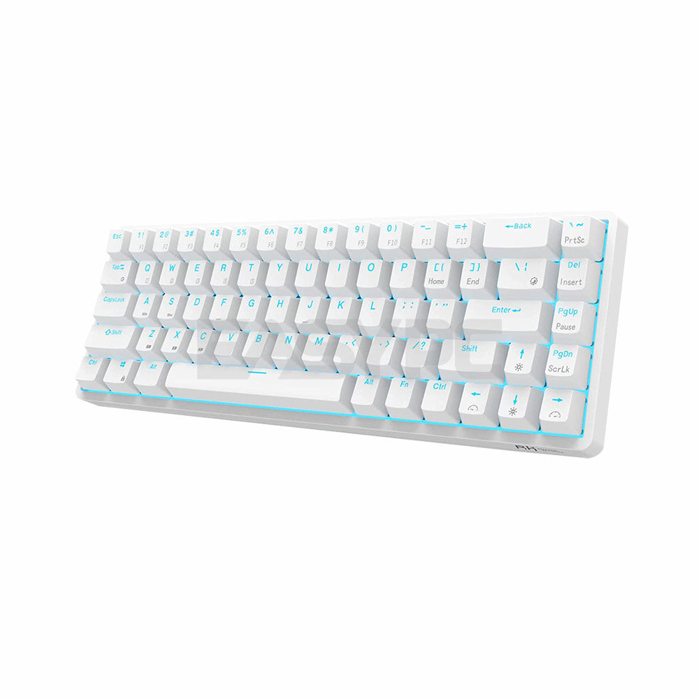 Royal Kludge - G68 white, wireless, RGB, Huano - Brown Switch-a