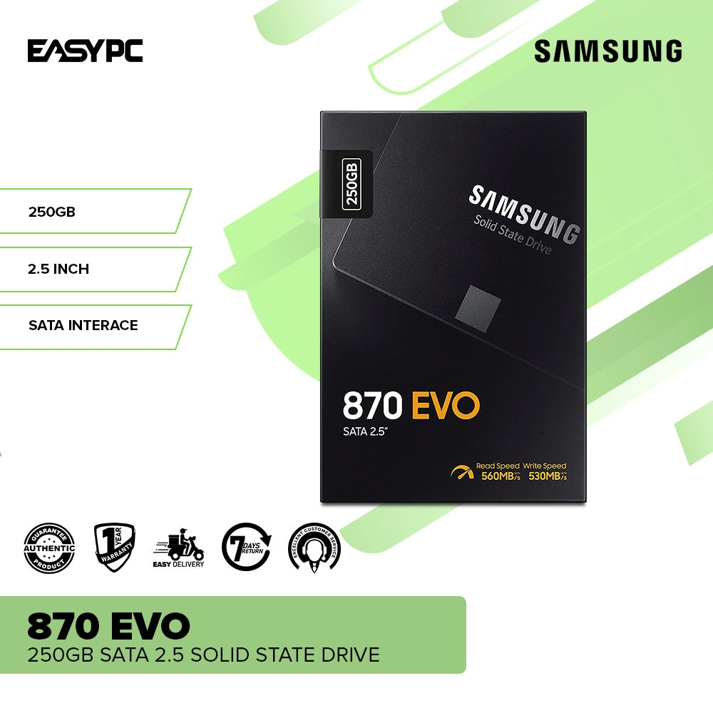 Samsung 870 Evo 250gb SATA 2.5 Solid State Drive EasyPC