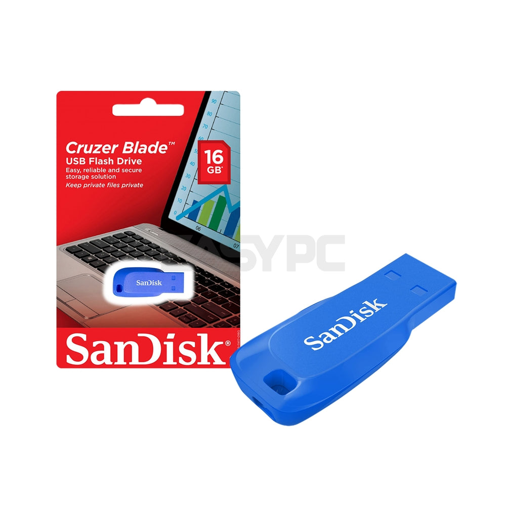 Sandisk SDCZ50C-016G-B35BE Cruzer Blade 16gb Flashdrive Blue-a