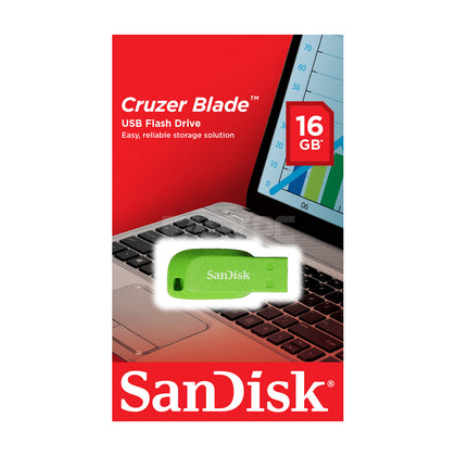 Sandisk SDCZ50C-016G-B35GE Cruzer Blade 16gb Green-a