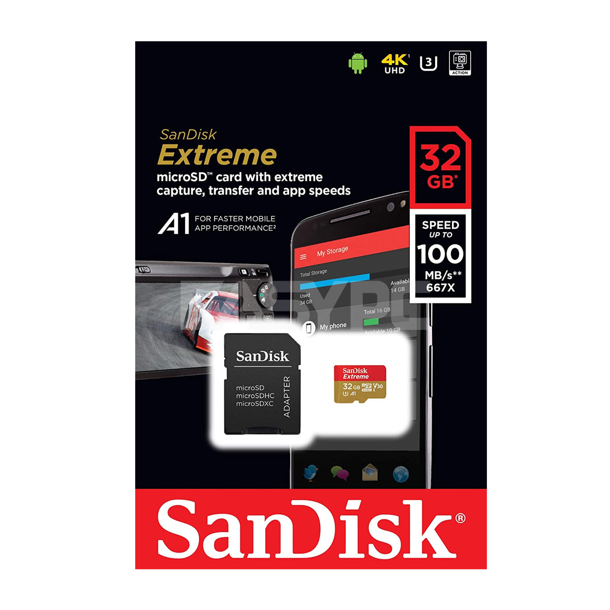 Sandisk SDSQXAF-032G-GN6MA Extreme 32g MircroSD-d