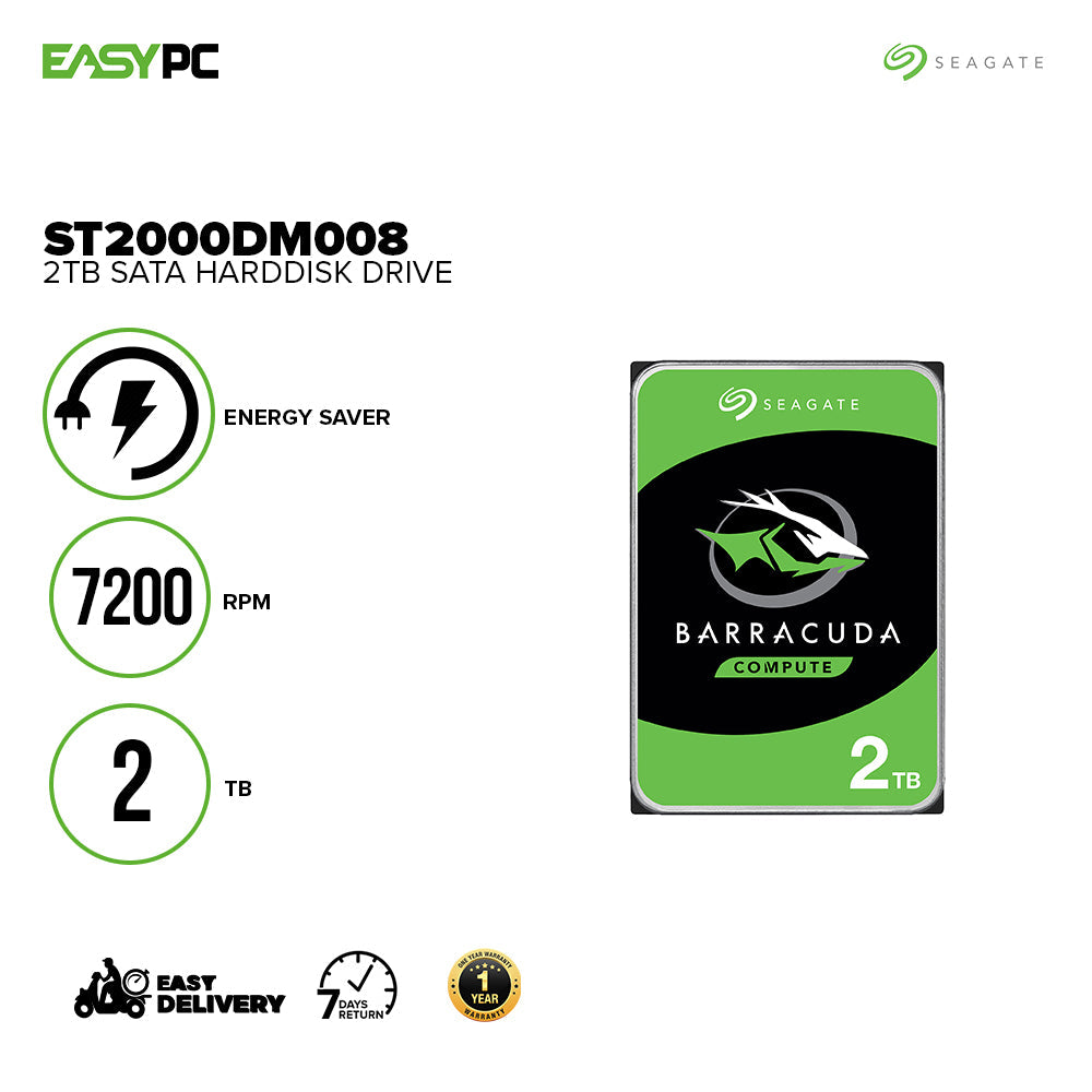 Seagate ST2000DM008 2tb Sata Harddisk Drive – EasyPC