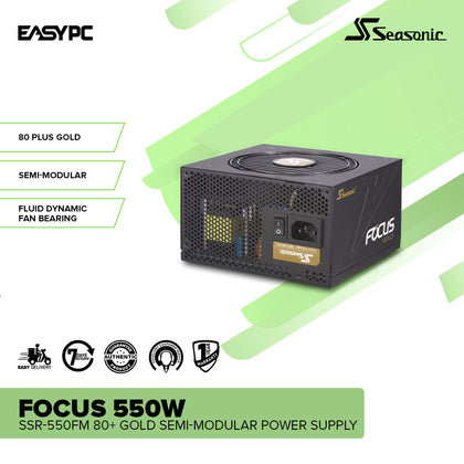 Seasonic Focus 550W SSR-550FM 80+ Gold Semi-Modular Power Supply