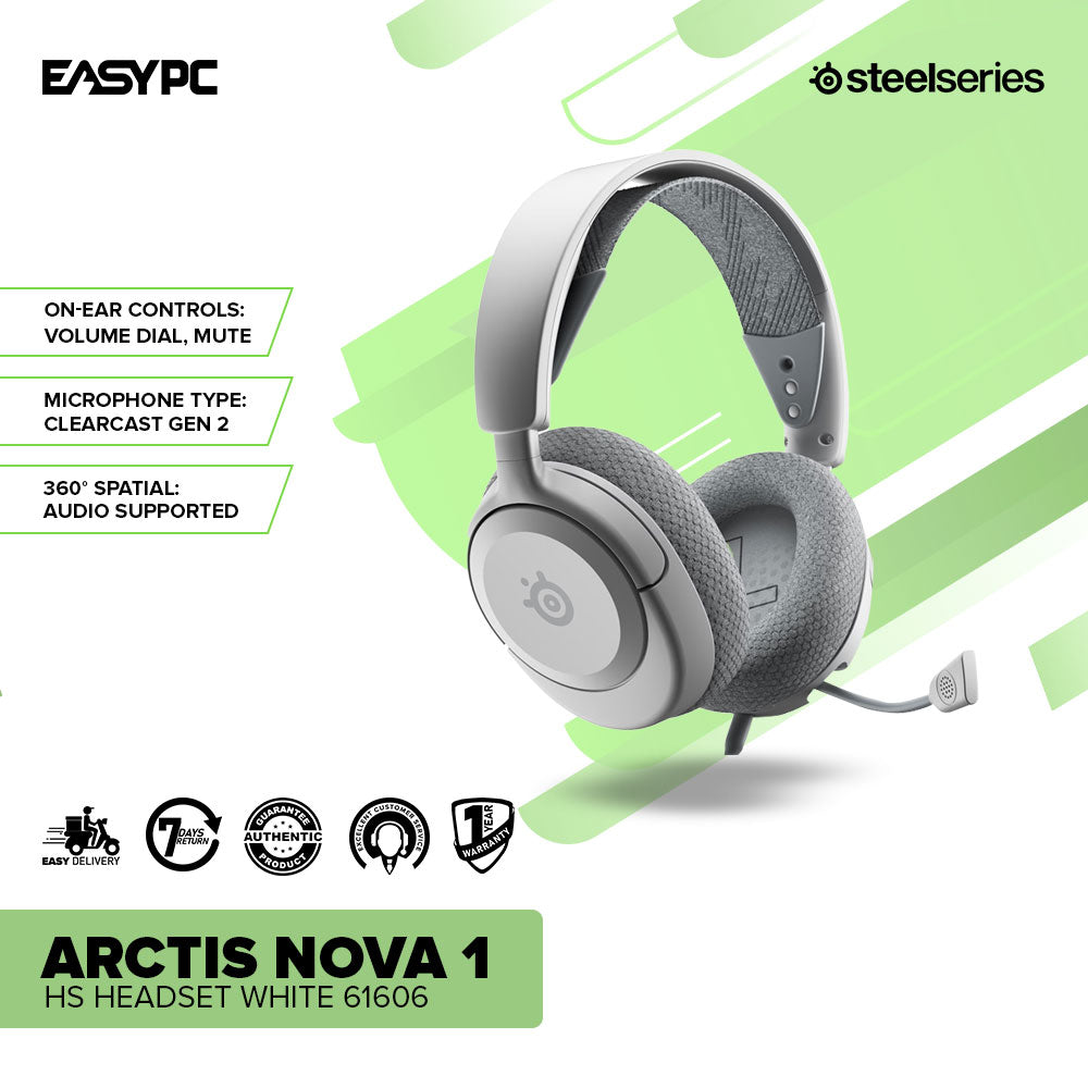 SteelSeries HS Arctis Nova 1 AirWeave Memory Foam Noise Cancelling Mic EasyPC