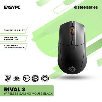 SteelSeries Rival 3 Wireless Gaming Mouse Black