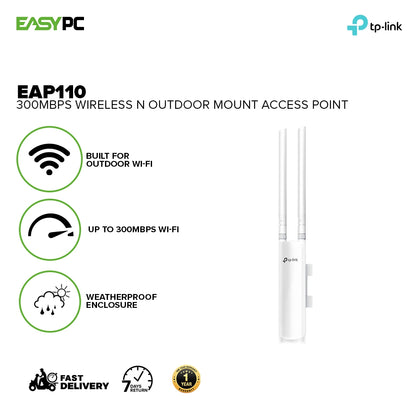 TP-Link EAP110 300Mbps Wireless N Outdoor Mount Access Point